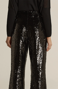 Rayne Sequin Pants - Black
