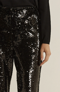 Rayne Sequin Pants - Black