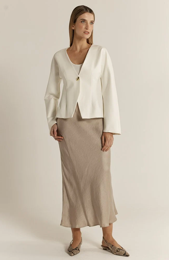 Pia Ponte Jacket - Cream