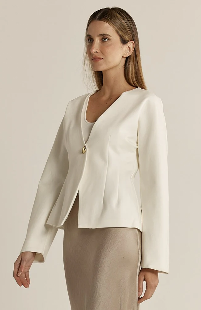 Pia Ponte Jacket - Cream