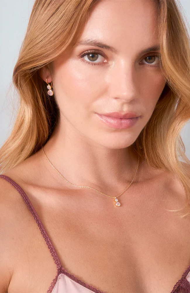 Posy Necklace - Rose Quartz