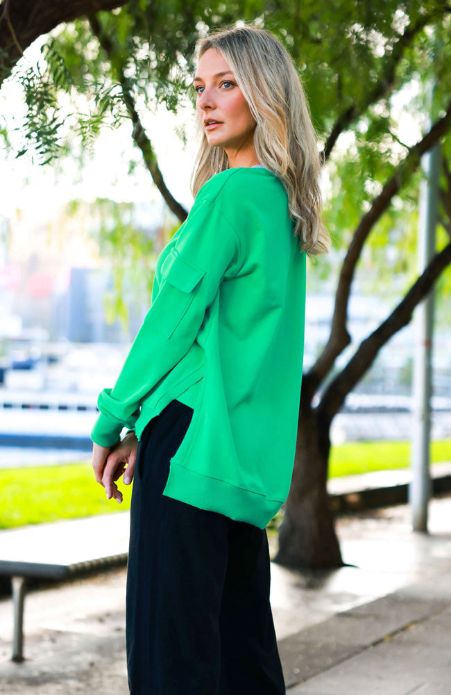 Kingscote Cargo Sweater - Peppermint