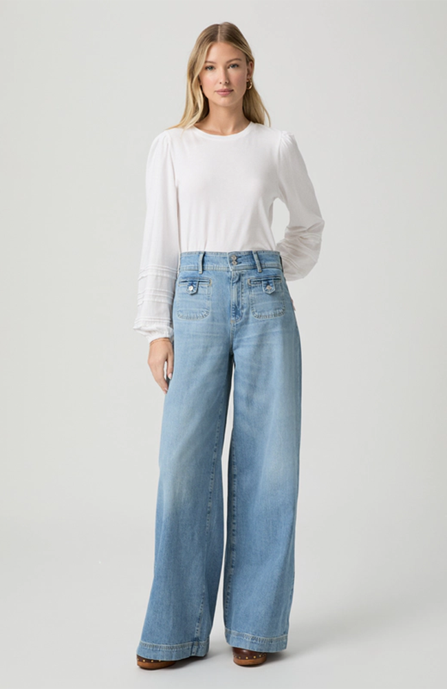 Cameron Wide Leg Jean - Sunshine