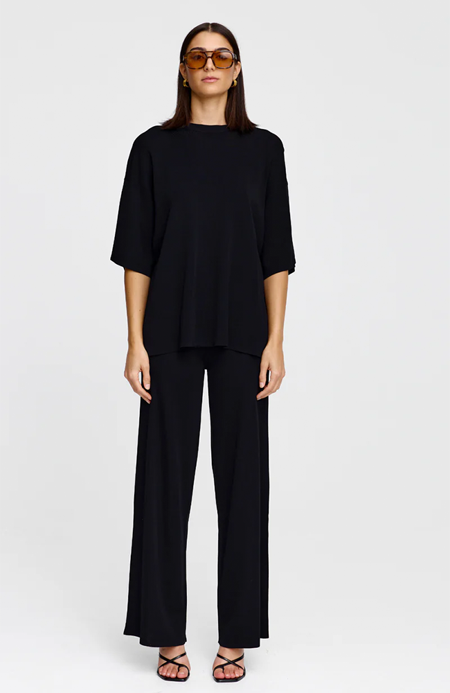 Camden Knit Tee - Black