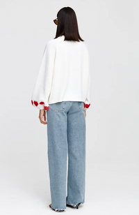 Cherie Hearts Knit - Ivory