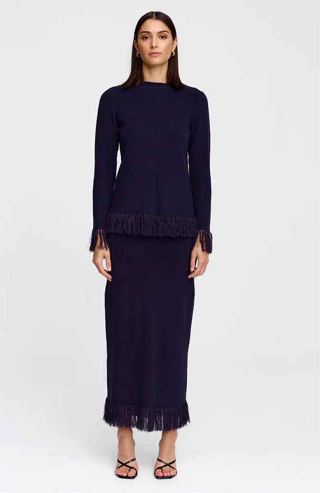 Marigold Knit Top - Midnight