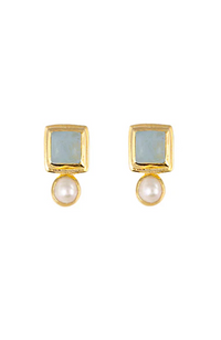 Impressionist Earrings - Aquamarine