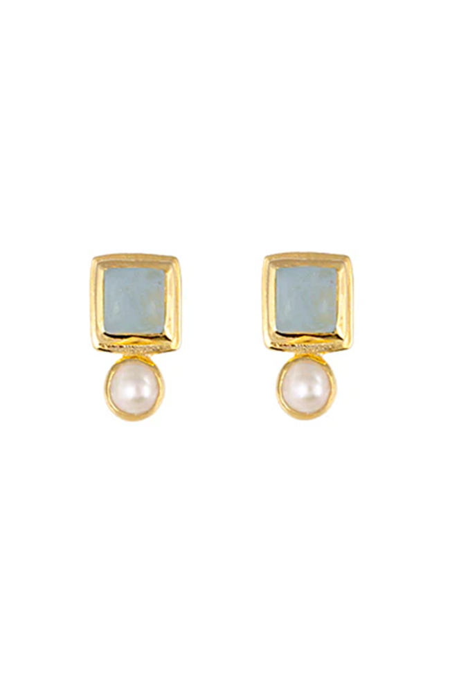 Impressionist Earrings - Aquamarine