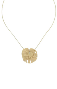 Water Lily Golden Pendant Necklace