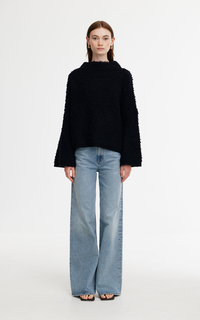 Abby Boucle Sweater - Black
