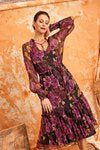 Mia Silk Dress - Purple Rose