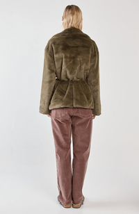 Vivi Fur Jacket - Dark Olive