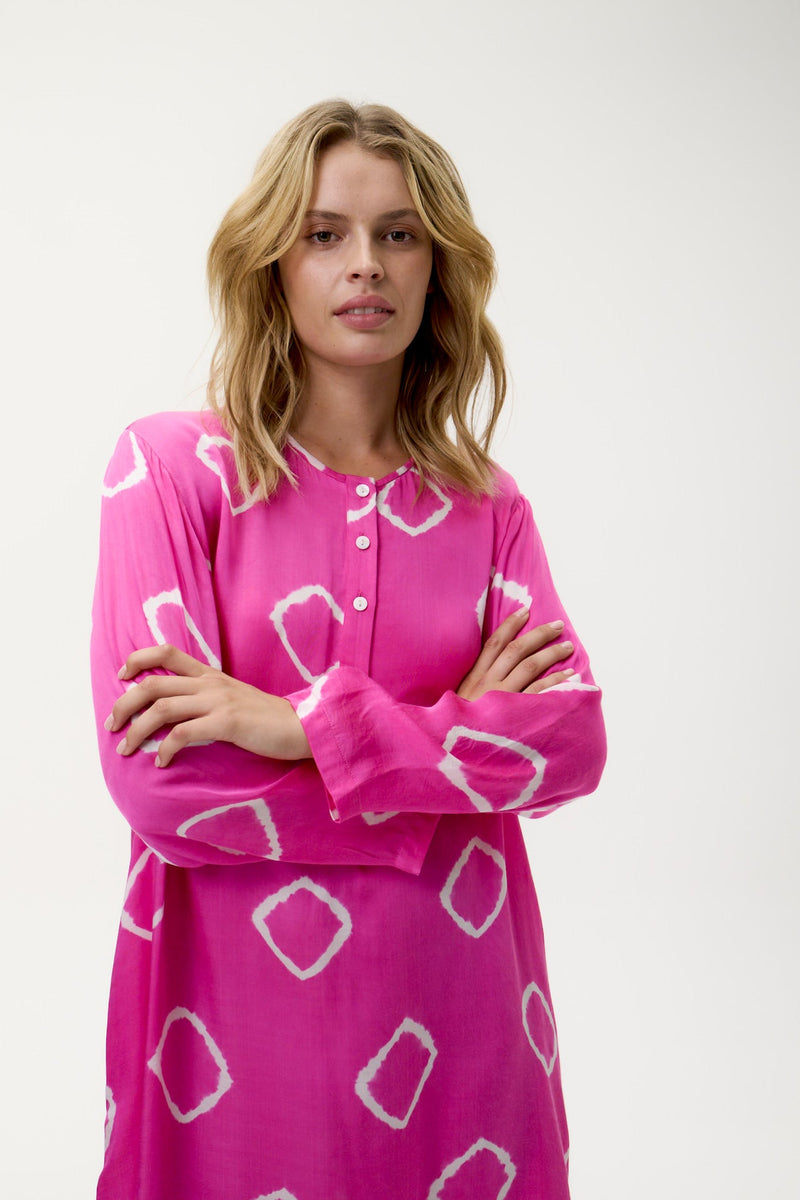 Llew Maxi -Atlas-Cupro-Hot Pink