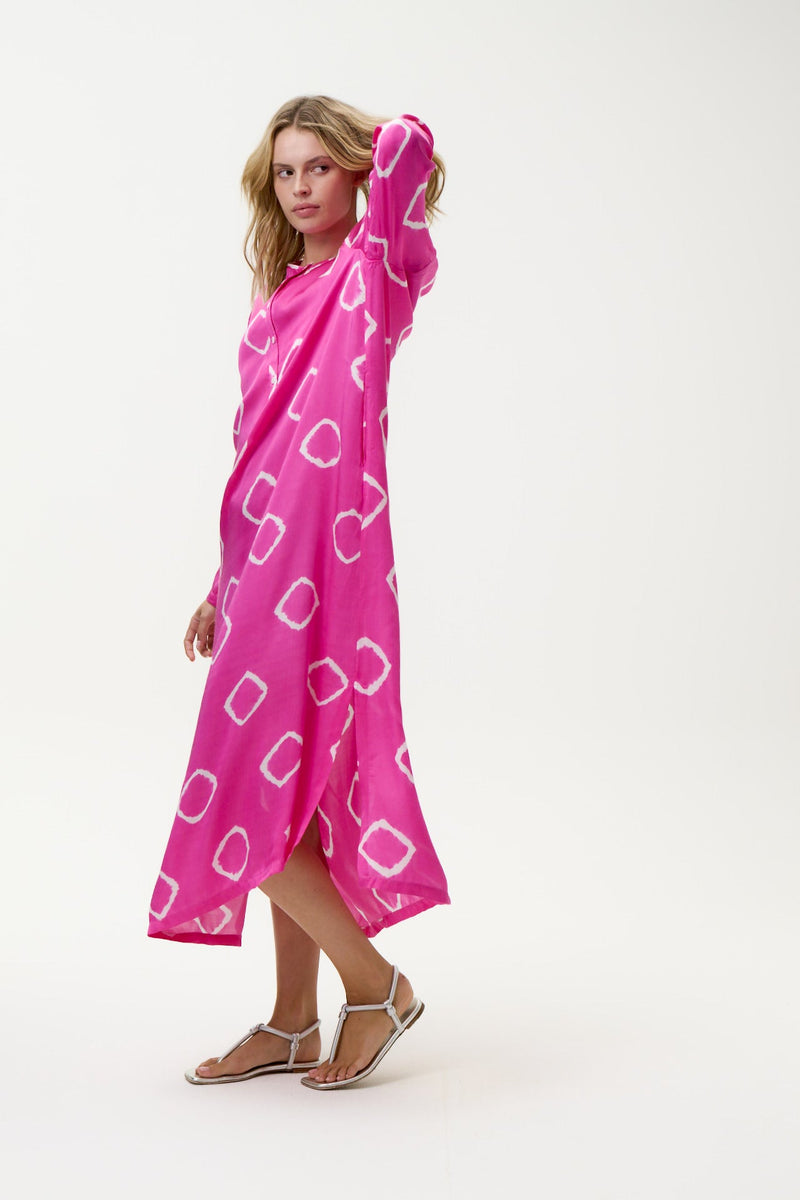 Llew Maxi -Atlas-Cupro-Hot Pink