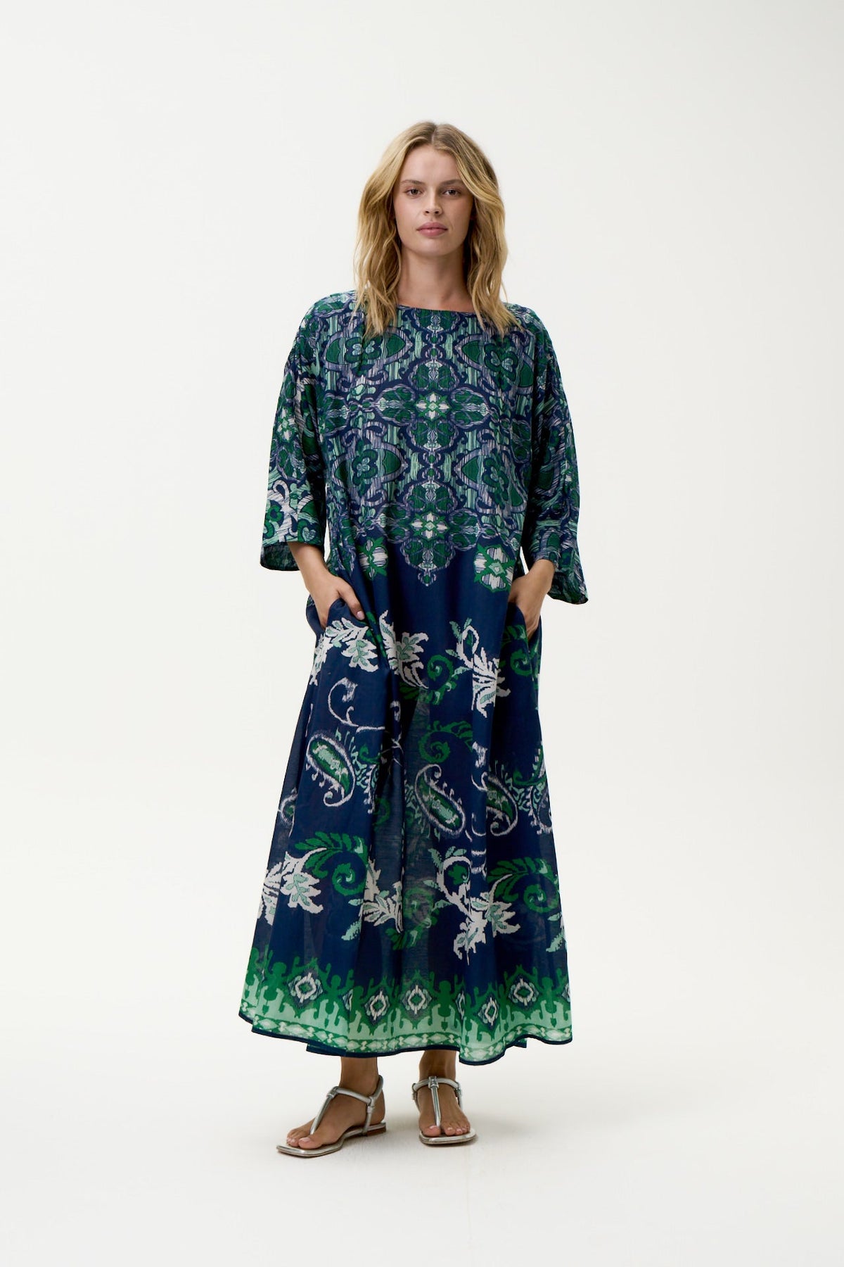Jackie Dress-Isola Sushi-Navy-Green