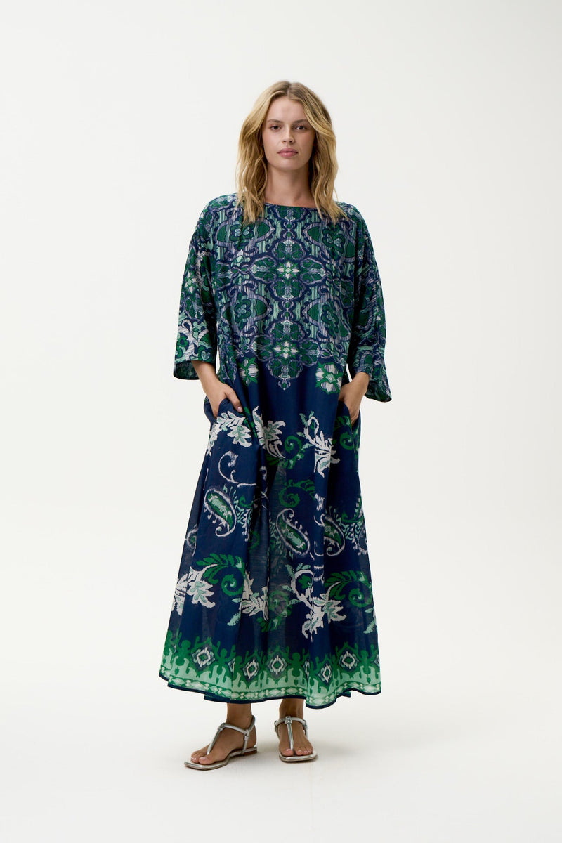 Jackie Dress-Isola Sushi-Navy-Green