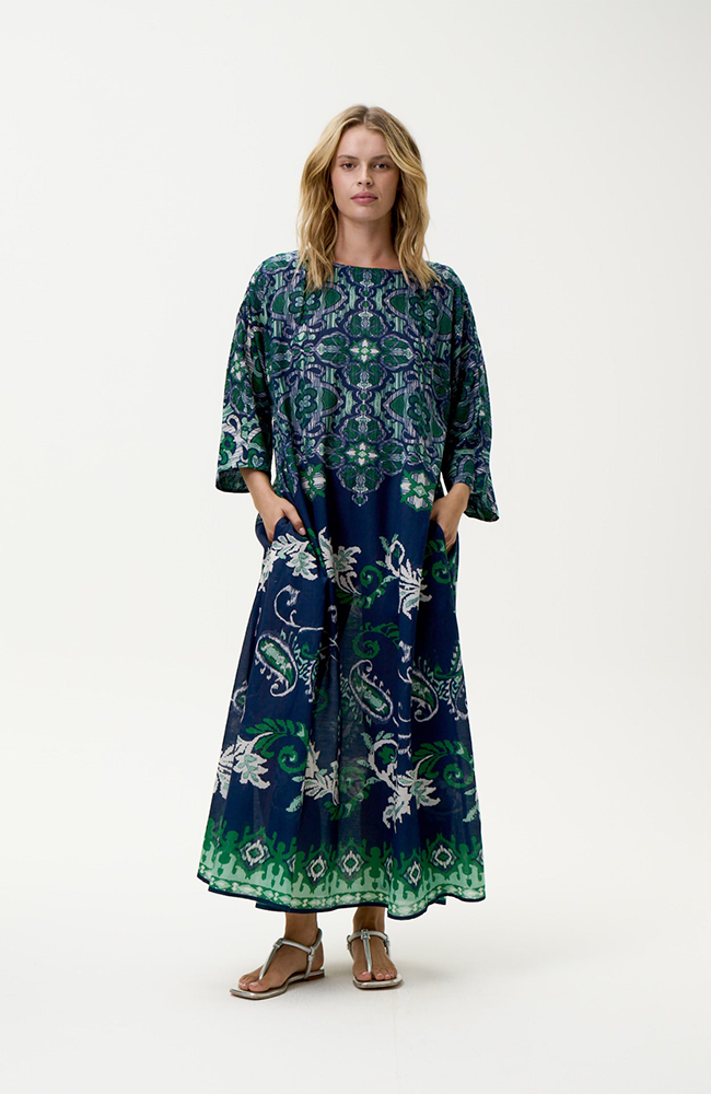 Jackie Dress-Isola Sushi-Navy-Green
