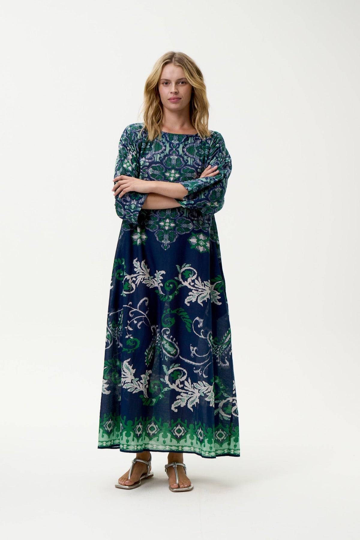 Jackie Dress-Isola Sushi-Navy-Green