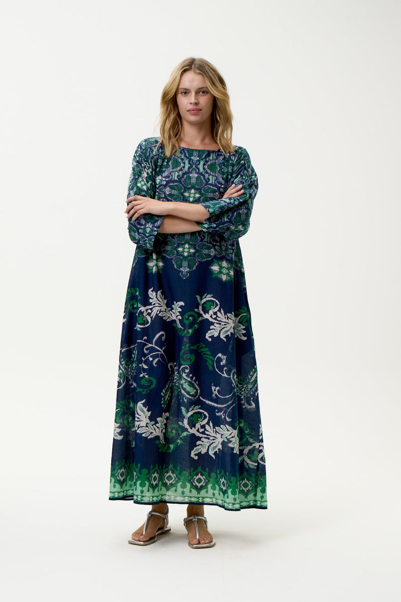 Jackie Dress-Isola Sushi-Navy-Green