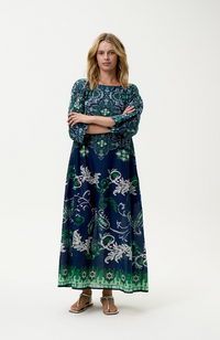 Jackie Dress-Isola Sushi-Navy-Green