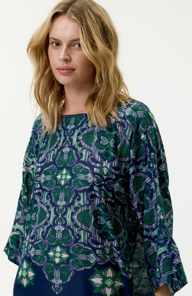 Jackie Dress-Isola Sushi-Navy-Green