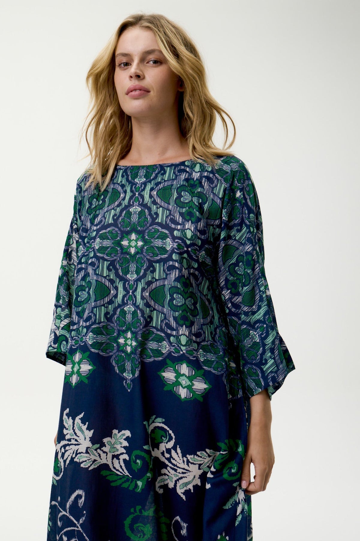 Jackie Dress-Isola Sushi-Navy-Green