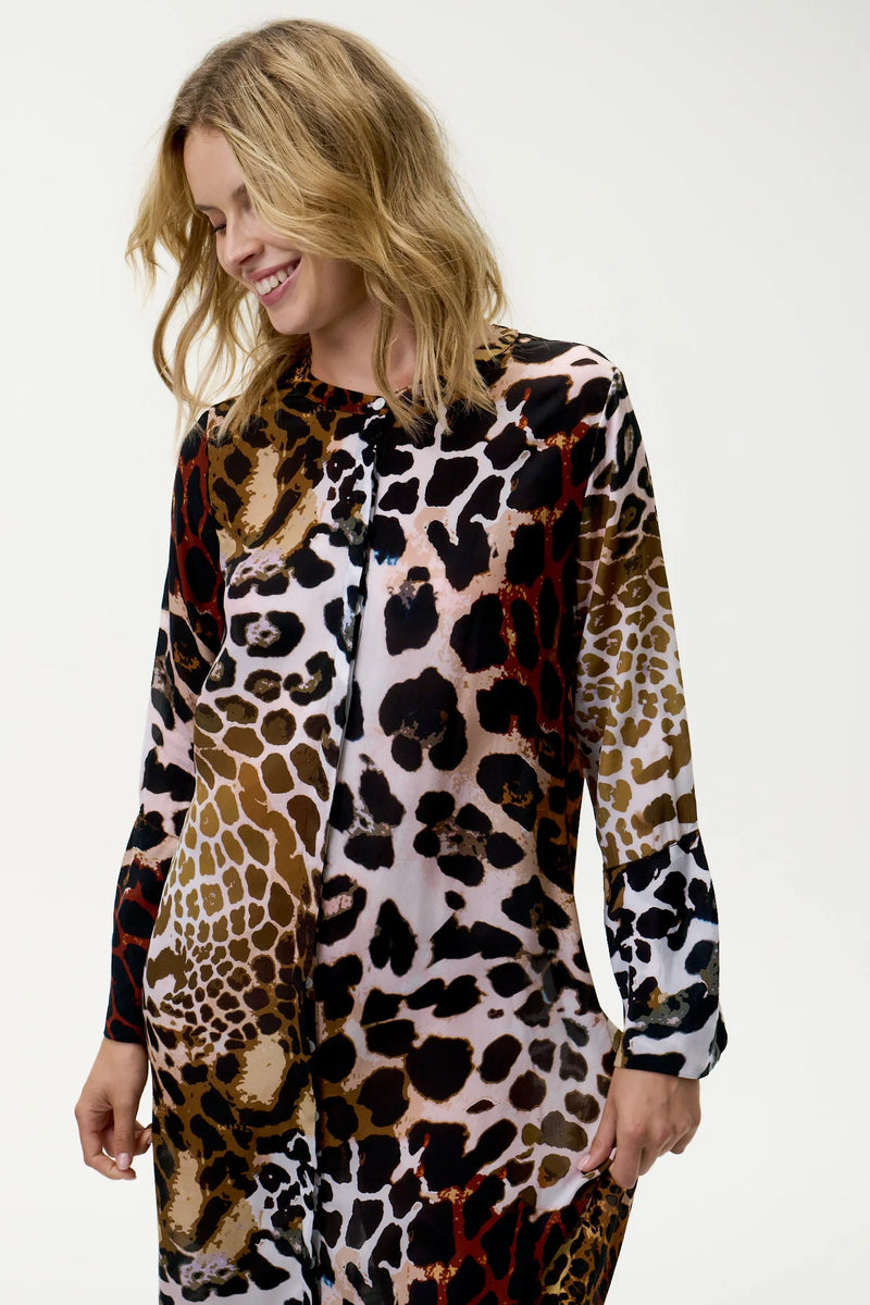 India Dress-Lipari/Viscose - Leopard