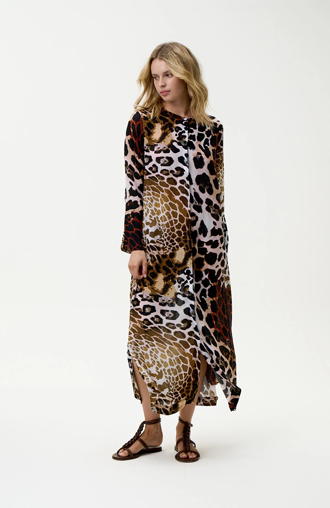 India Dress-Lipari/Viscose - Leopard