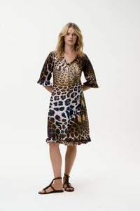 Middy Indi Dress-Lipari/Cotton - Leopard