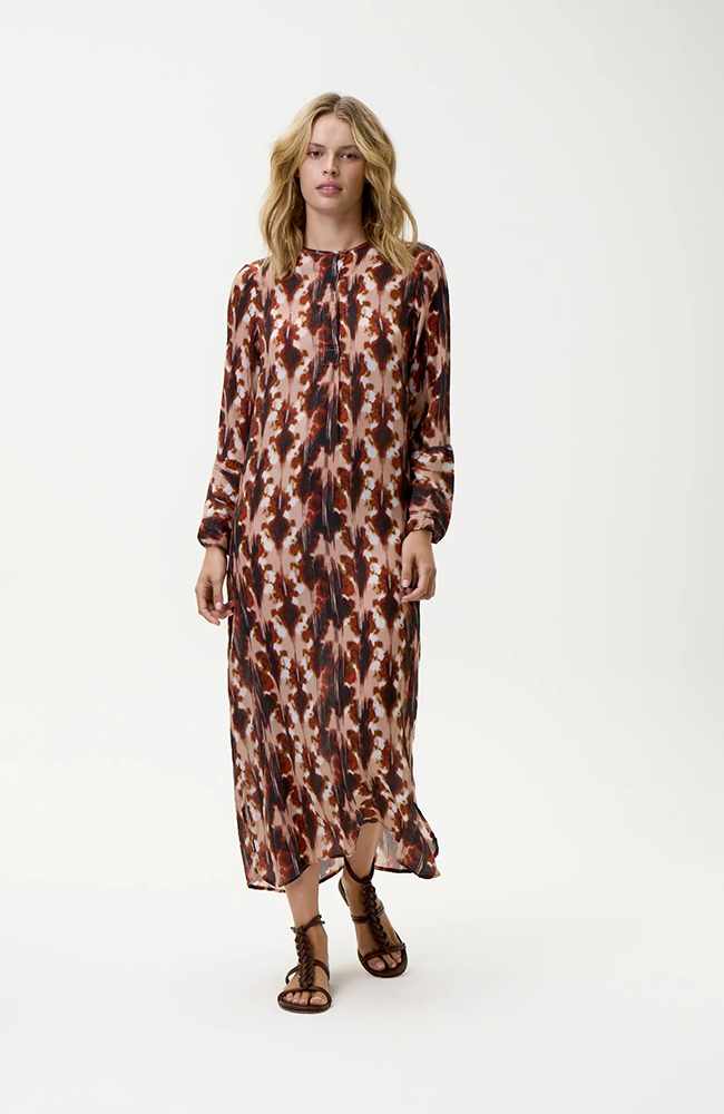 Long Genie Dress-MaIIorca/Viscose - Mocha