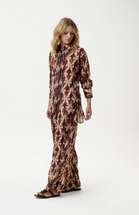 Claudia Shirt-MaIlorca/Sushi Voile - Mocha