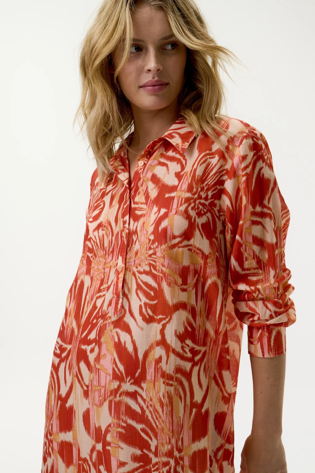 Long Gilli Dress-Procida/Cotton - Fiesta