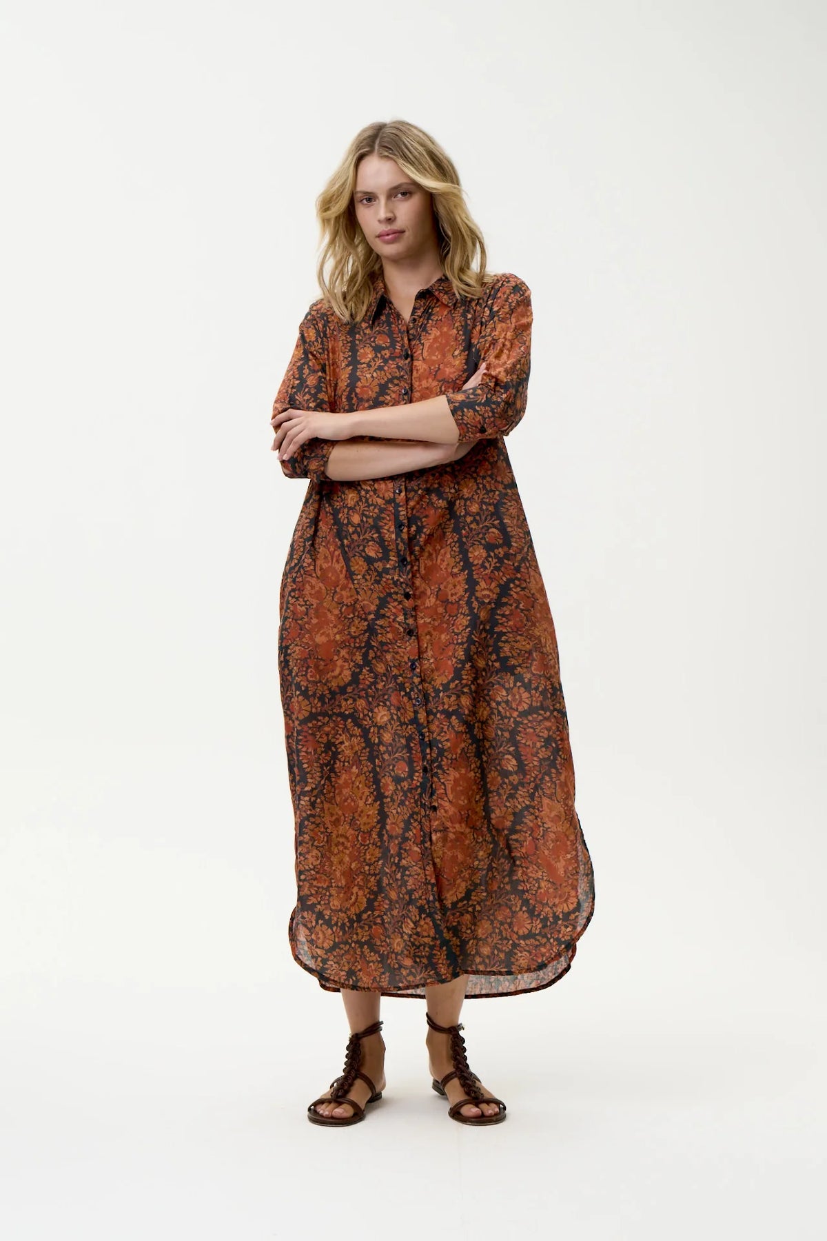 Daisy Dress-Salina/Cotton - Topaz