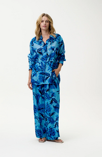 Claudia Shirt-Milos/Sushi Voile - Blue