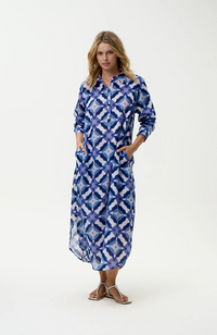 Long Gilli - Floreat Blue Ikat
