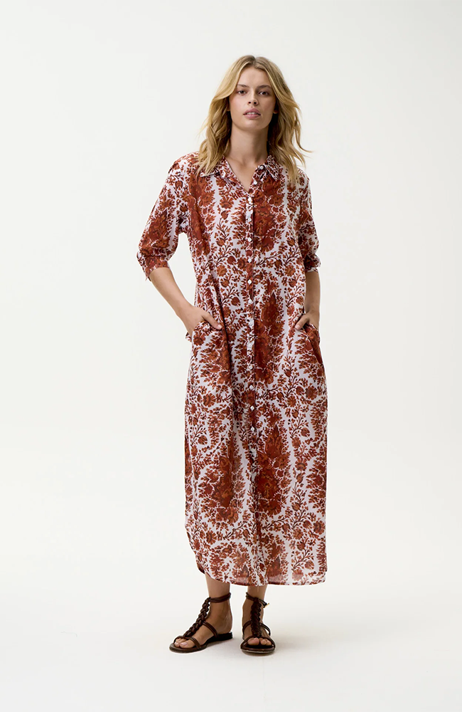 Daisy-Pebble Beach/Cotton - Terracotta