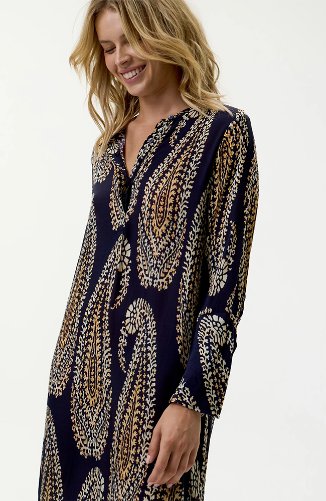 Long Genie-Provence/Viscose - Navy Paisley