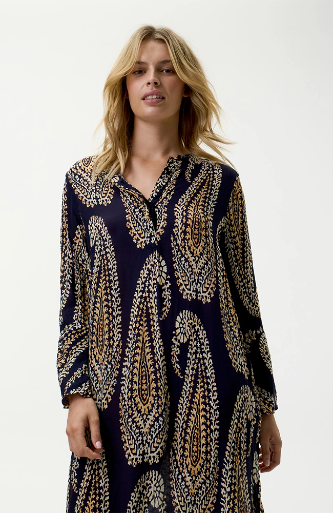 Long Genie-Provence/Viscose - Navy Paisley