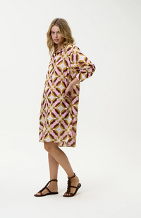Middy Gilly-Tobago/Cotton - Pink Ikat