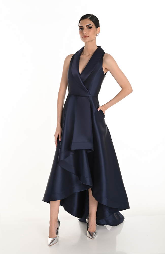Woven Dress - Navy