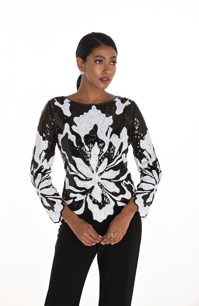 Knit Top - Black/White