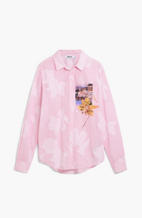 Striped Postcard Shirt - Rosa