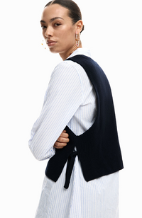 Dervy Detachable Vest Shirt - Negro
