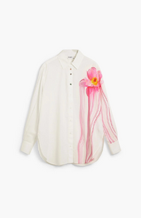 Gloss Flower Shirt - Blanco