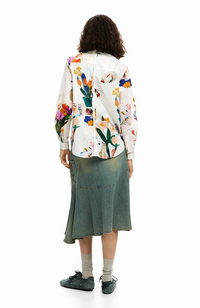 Collage Flowers Shirt - Blanco