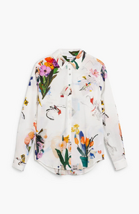 Collage Flowers Shirt - Blanco