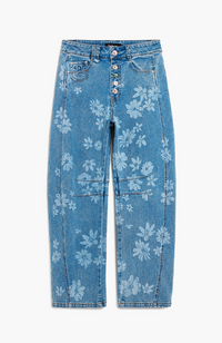 Maggi Floral Jeans - Medium Wash