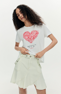 Heart T-shirt - Blanco