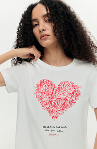 Heart T-shirt - Blanco