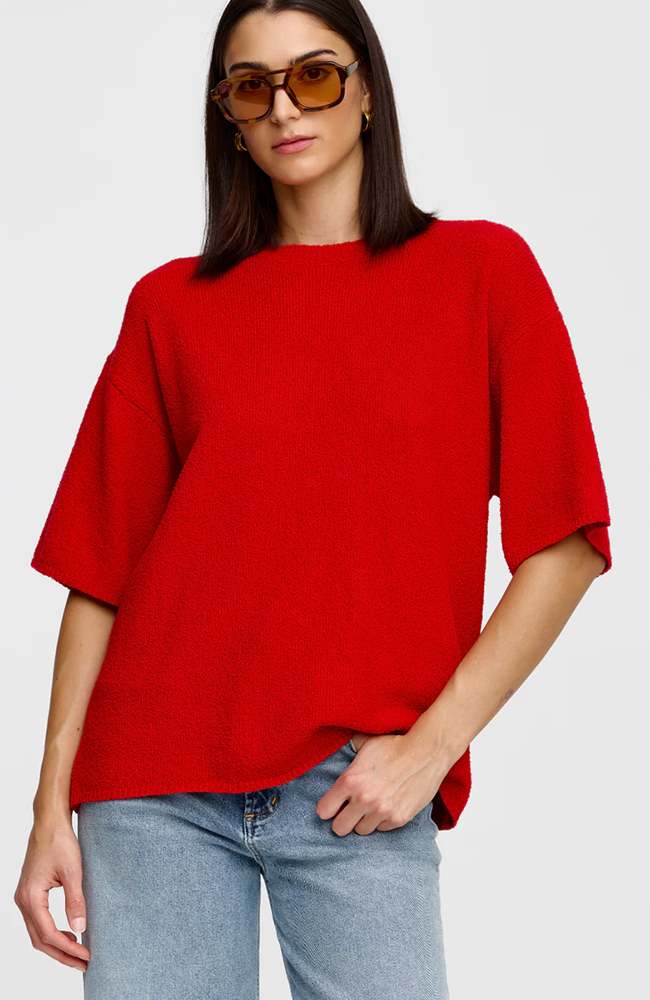 Camden Knit Tee - Cherry